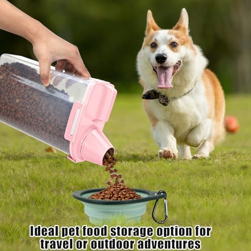 2 Pack 3 Lbs Pet Dog Cat Food Bird Seed Storage Containers for Travel