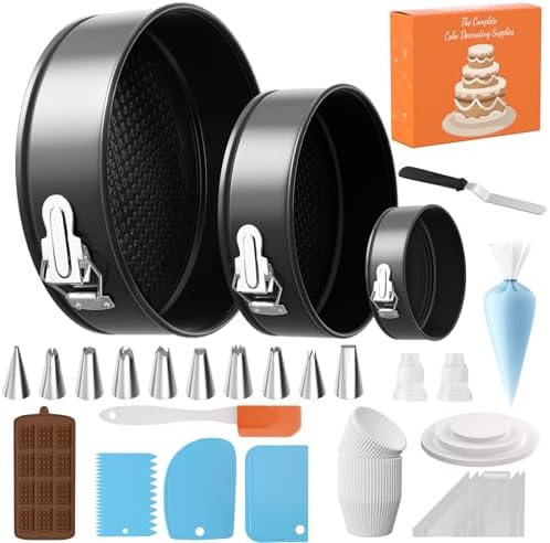 131Pcs Springform Pan Cake Pan Sets for Baking Non-Stick Cake