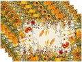 XCHI Fall Wild Flowers Placemats Set of 4 Table Decor 12x18 Inch