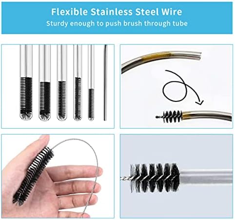 10PCS Flexible Drain Brush Straw Cleaner Brush Set,Pipe Cleaners