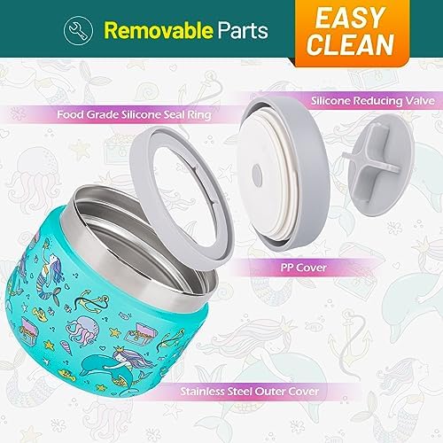 Charcy 9oz Kids Stainless Steel Insulated Food Jar, Wide Mouth