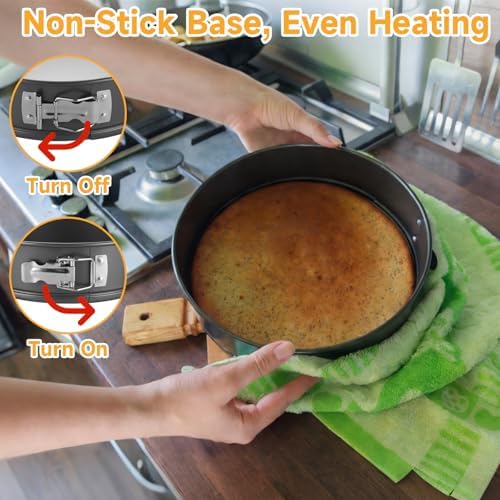 Acrux7 2 Pack 9 Inch Springform Cheesecake Pans with Removable Bottom