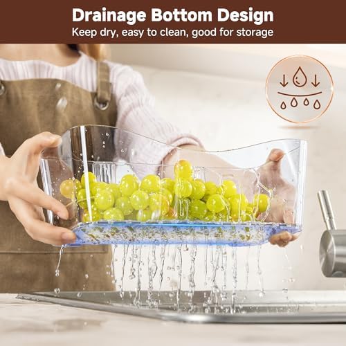 4-Pack Large Cabinet Door Organizer, 11.4" Adhesive Space-Saving Clear