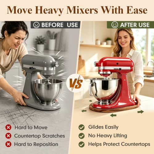 Pine Mixer Slider Mat for KitchenAid 4.5-5 Qt Mixer