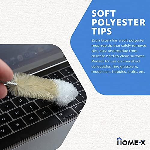 HOME-X Soft-Tip Cleaning Brush Set, Soft Scrub Brush with Long Handle