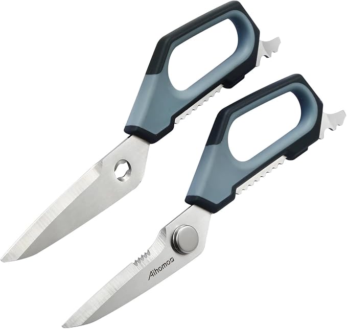 Sharp Nordic-Style Kitchen Shears Soft Comfort Handle, All Purpose Scissors by AihomoCutlery