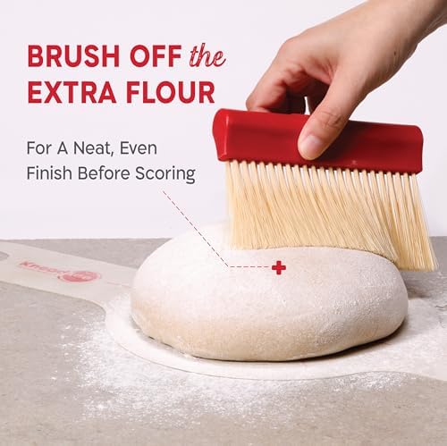 KneadAce Bench Scraper - Dough Scraper with Nesting Baker's Brush Set