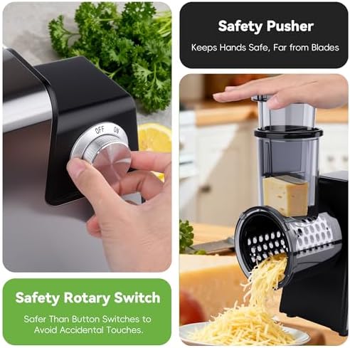 Electric Cheese Grater, 7 in 1 Stainless Steel