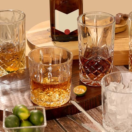 Moretoes Crystal Cocktail Glasses Drinking Glasses Set of 12 Glass
