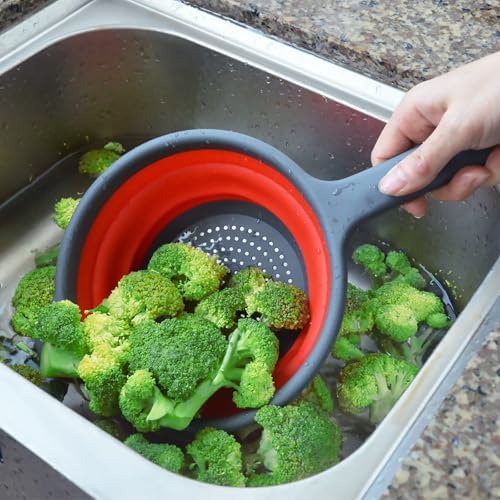Kitchen Collapsible Colanders Set,Collapsible Colanders with