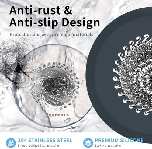 TRAPMATE Bathtub Stopper Drain Strainer Kit, Easy Clean Tub Shower