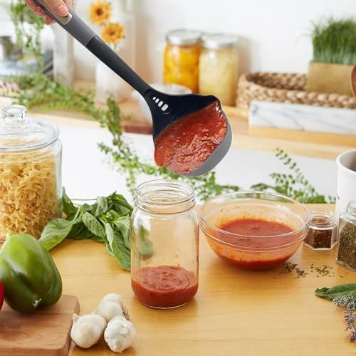 Kitchen Ladle Spoon Set, Heat-Resistant, with Measurement Marks