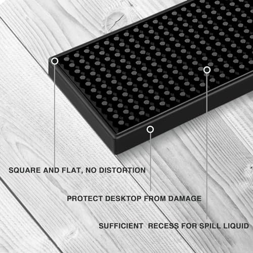 BARsics 17.5x3.5 inches Long PVC Bar Rail Mat Non-Slip Serving Spill