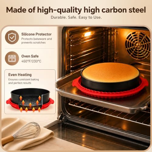 4PCS Springform Pan Set, 4, 7, 9, 10 Inch Cheesecake Pans, Removable