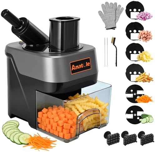 Anatole 6-in-1 Commercial Food Processor Vegetable Chopper