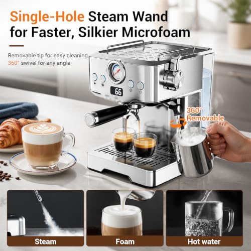20 Bar Espresso Maker with Milk Frother