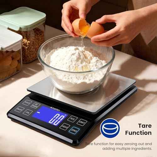 Rechargeable Digital Kitchen Scale, 0.1g Resolution Max 5kg 11Ibs