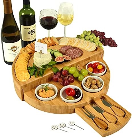Picnic at Ascot Deluxe Bamboo Cheese/Charcuterie Board with