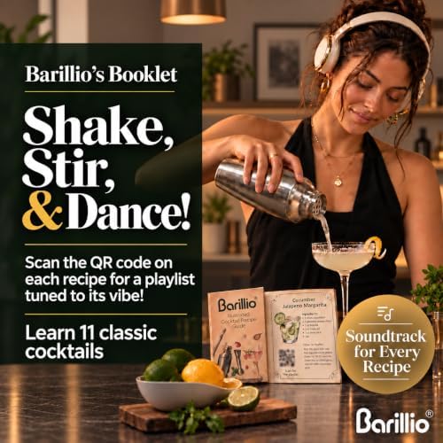 Barillio Gold Bartender Kit - Stainless-Steel Cocktail Shaker Set