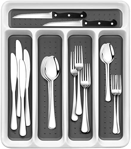 24-Piece Silverware Set, Flatware Set Mirror Polished, Dishwasher Safe