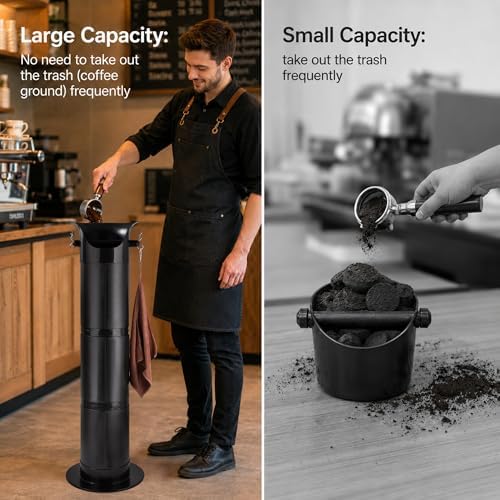 Espresso Knock Box for Coffee Grounds, Commercial Knock Box with 30pcs