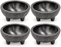 Winco Molcajete Salsa Bowls, 4-Ounce Bowls, Black, Set of 4