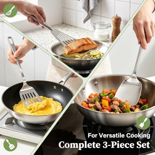 3 PCS Stainless Steel Spatulas Set
