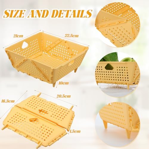 3 Pack Versatile Collapsible Colander Thickened Plastic Kitchen