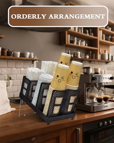 2-in-1 Paper Cup and Lid Holder, Adjustable