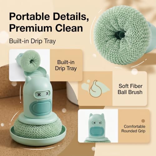 Refillable Soap Dispensing Dish Brush