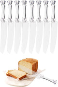 PARTY BARGAINS 8 Pack Clear Disposable Plastic Bread Knives – Heavy Duty by PARTYBARGAINS