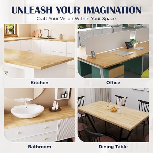 Unfinished Birch Butcher Block Countertop, 25" x 36" x 1.5"