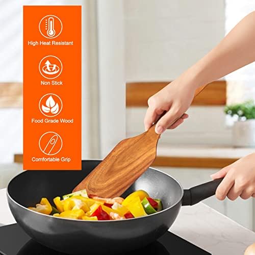 Non Toxic Wooden Spatula for Cooking Utensil Set Acacia Kitchen Spoon