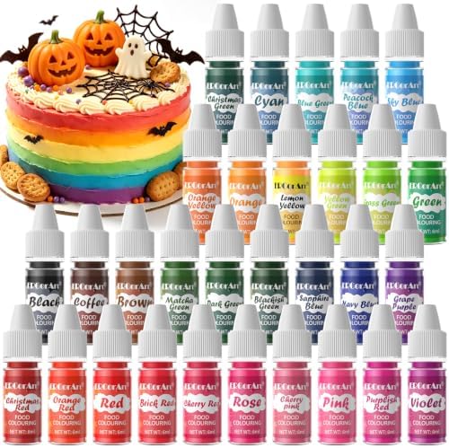 30 Colors Liquid Food Coloring, 6ml/0.25oz