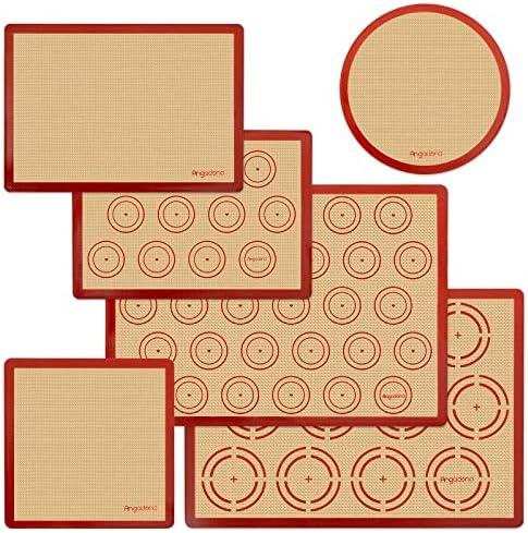 Silicone Baking Mat Set, 6-Piece, Round & Square