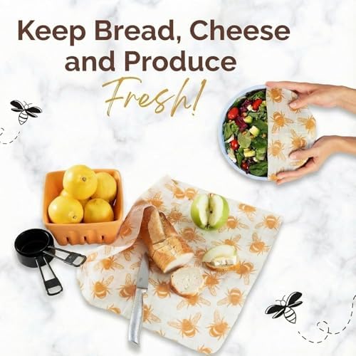 5-Sheet Reusable Beeswax Food Wraps