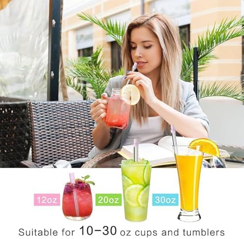Ouliget Reusable Collapsible Travel Straw,Stainless Steel Portable