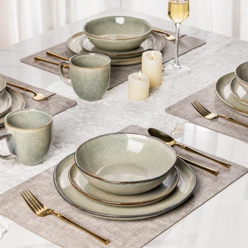 AmorArc Ceramic Dinnerware Sets for 12,36Pcs Plates and Bowls Sets Dishes