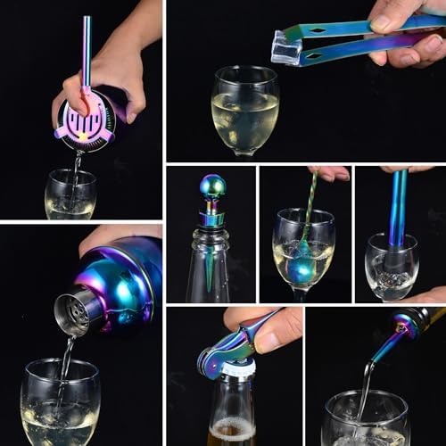 Safring Bartender Kit with Stand, 12-Piece Bar Set | 24oz Cocktail