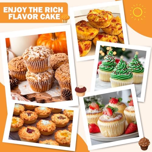 Mity rain 2 Pack Jumbo Muffin Pan Set, Carbon Steel 6-Cup Cupcake Pan