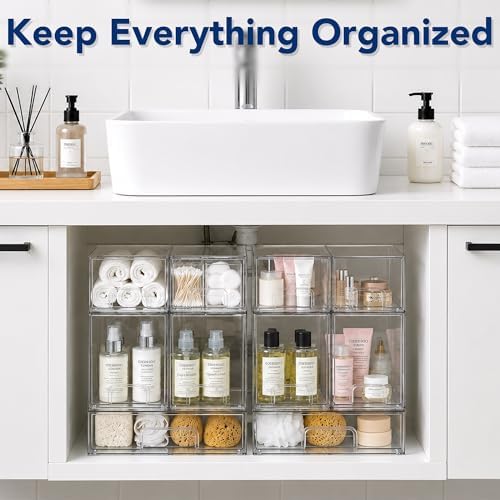 Baby Bottle Organizer Stackable, Acrylic Storage Drawers 5 pack with