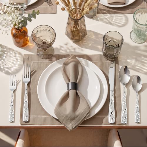Silverware Set for 4, 20 Piece Stainless Steel Flatware Cutlery Set