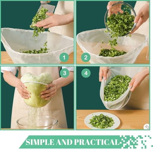 Cheese Cloths for Straining– Reusable Filter Bags Ultra-Fine Mesh
