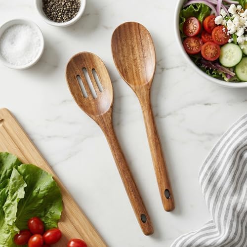 Large Wooden Spoons for Cooking Utensil Set Slotted Spoon Kitchen