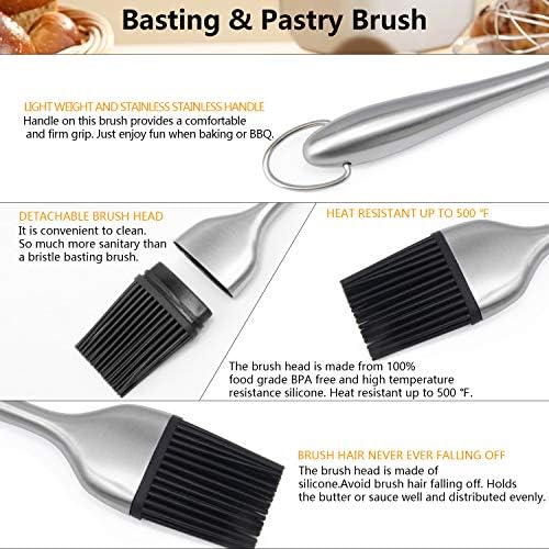 Dough Blender - Stainless Steel Pastry Cutter Set, Blender + Scraper +