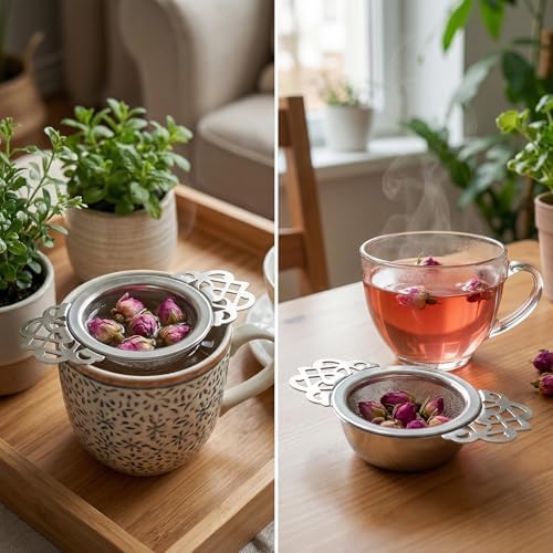 8 Pack Stainless Steel Tea Drain Strainer, Tea Filter Mesh, Teas Drip