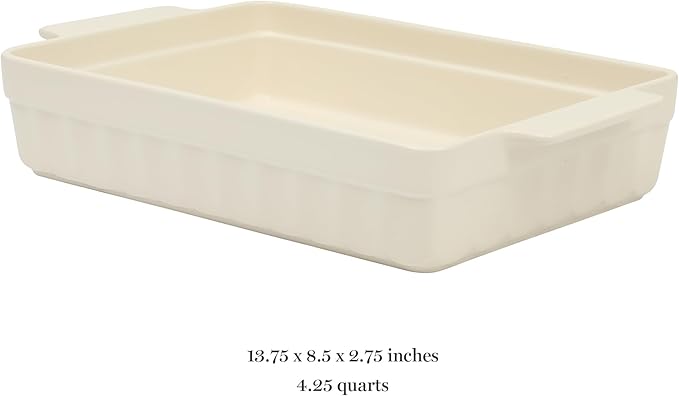 Martha Stewart Broadbrook Ceramic Bakeware, 13x9 Inch Rectangular Baking Dish - Image 3