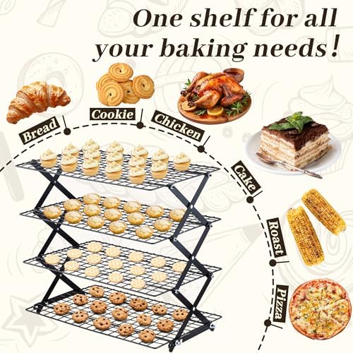 Pleafind 2/3/4-Tier Collapsible Cooling Rack
