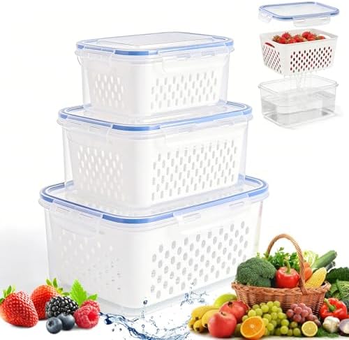 4 in 1 Food Storage Container,Fruit Storage Containers for