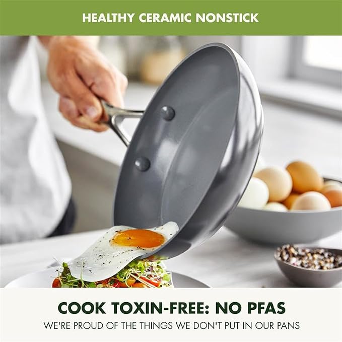 GreenPan Valencia Pro Hard Anodized Healthy Ceramic Nonstick 10" Frying Pan - Image 3